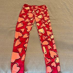 LuLaRoe one size fits all heart fabric